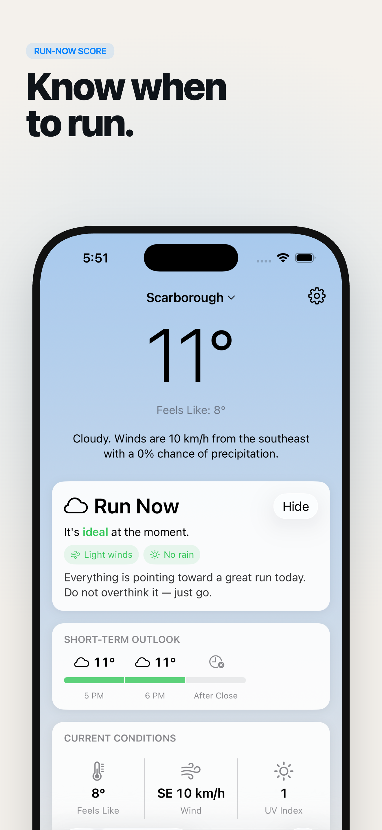 RunnerCast main screen